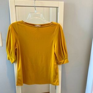 H&M mustard colored blouse